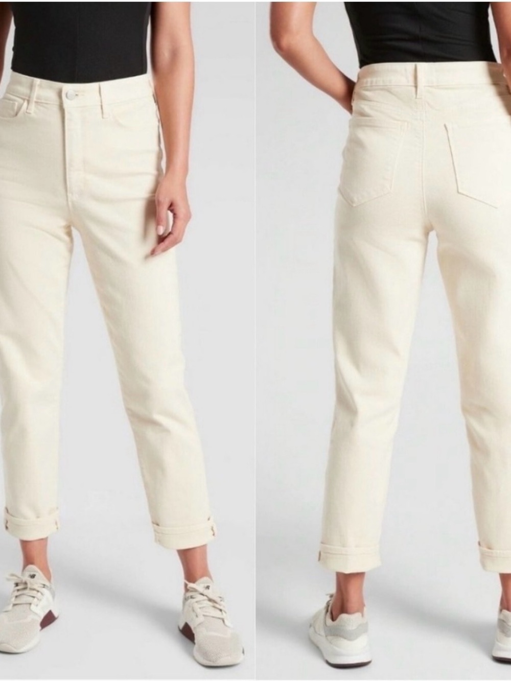 Athleta Flex Straight Leg Ankle Jean Bone High-Rise Straight Jeans - Women's